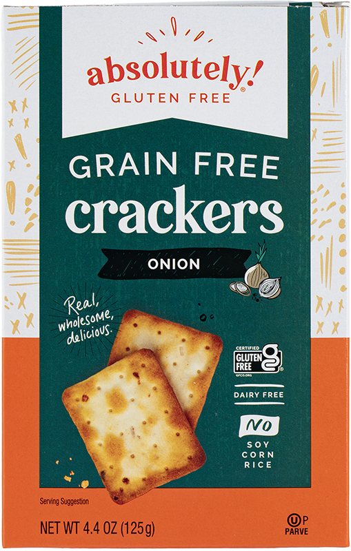 Crackers Toasted Onion 4.4Oz Absolutely
