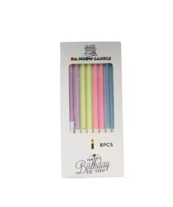 Pastel Candle Pack of 8