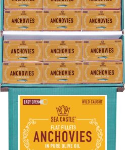 Anchovies Fillet Olive Oil 2Oz Shipper 72Ct Sea Castle