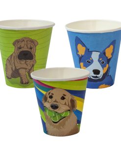 FPA 8OZ DOG SERIES DOUBLE WALL COMPOSTABLE CUP 25PC