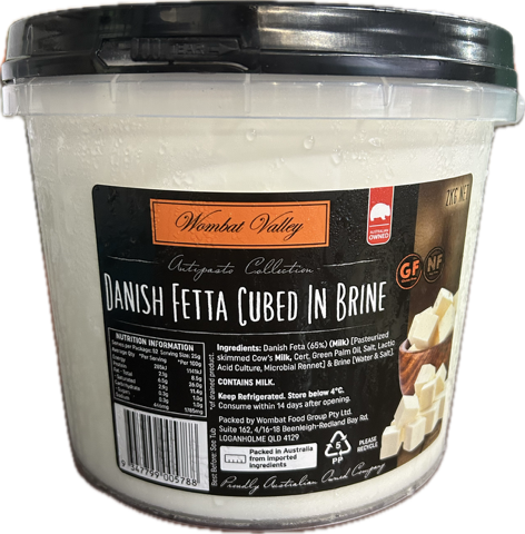 WOMBAT VALLEY DANISH FETTA CUBED 2KG