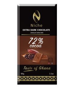 Niche 72% Extra Dark Chocolate Bar 90g (10pcs)