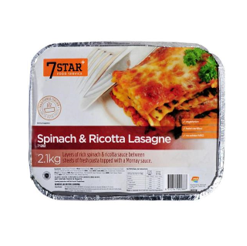 7 STAR SPINACH & RICOTTA LASAGNE 2.1KG