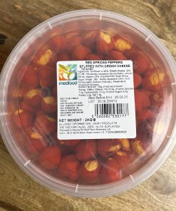 Red African peppers Stuffed with cream cheese 2kg