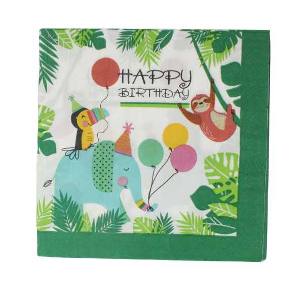 Tropical Wild Animal Party Serviettes Pack of 20