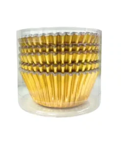 Gold PVC Cupcake Casings Pack of 80