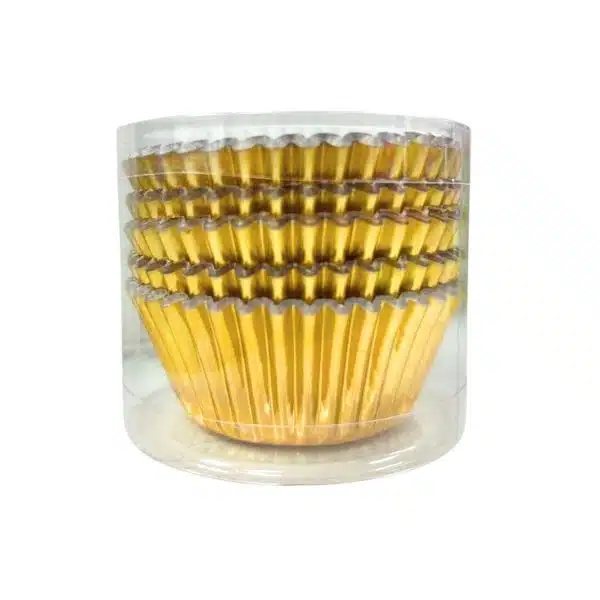 Gold PVC Cupcake Casings Pack of 80