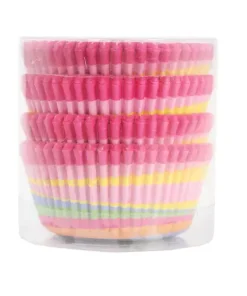 Multi Colour Circles Cupcake Casing PVC Pack of 80