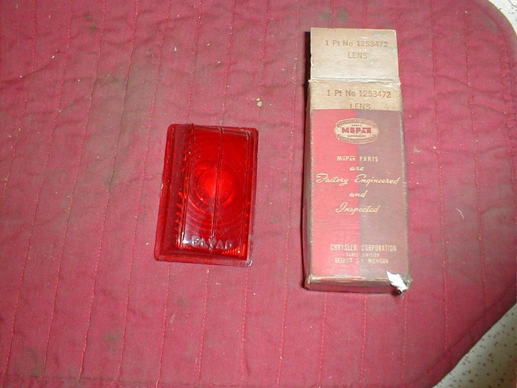 NOS Mopar Left Tail Lens 1949 Plymouth 3 Passenger Models