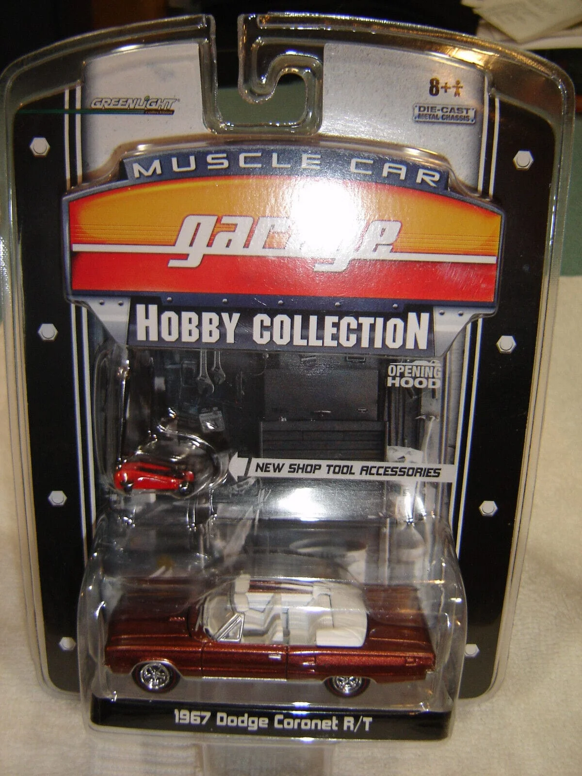 NOS Greenlight 1967 Dodge Coronet R/T Convertible 1/64 Muscle Car Garage Copper