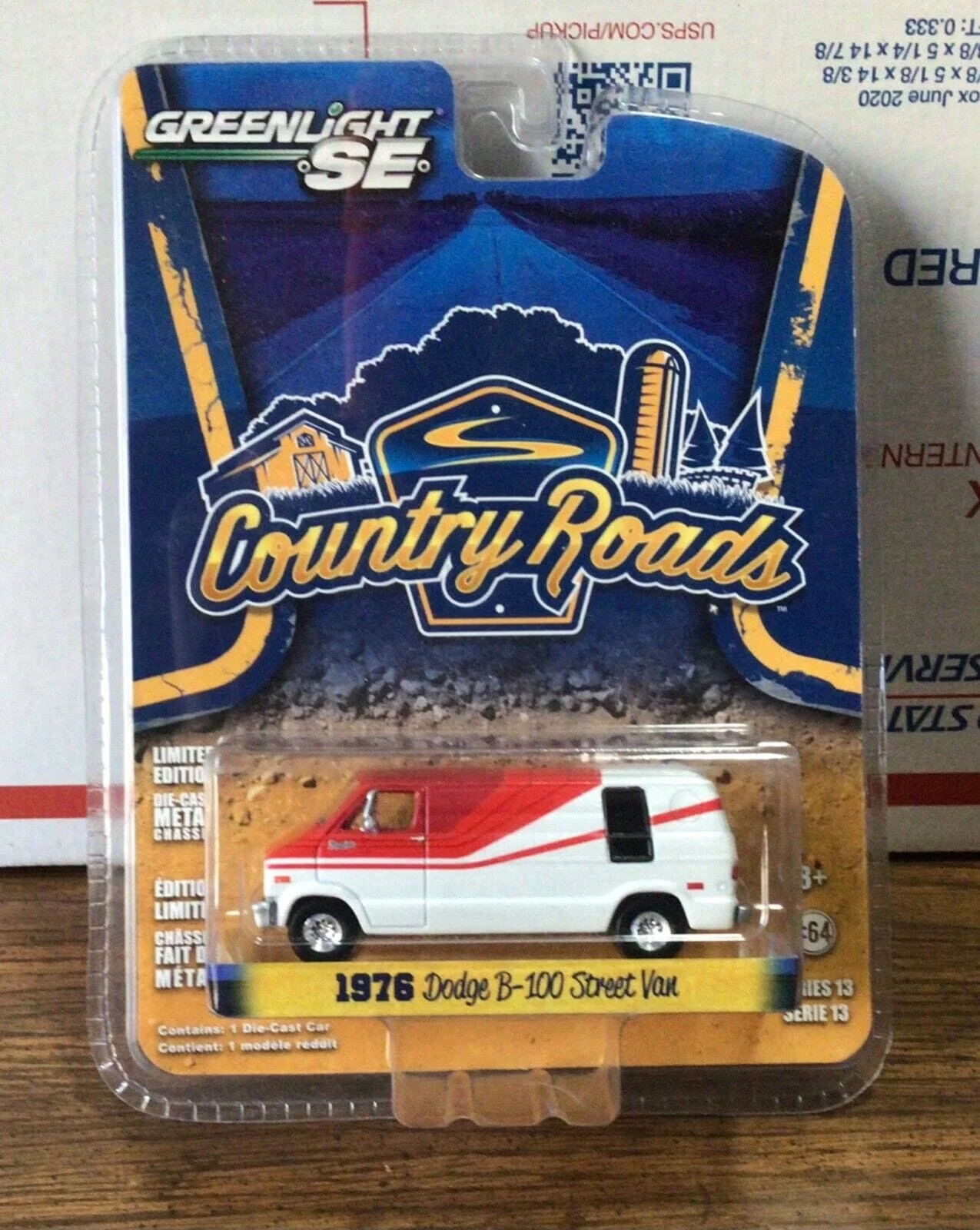 NOS Greenlight 1976 Dodge B100 Street Van 1/64 Die Cast Model