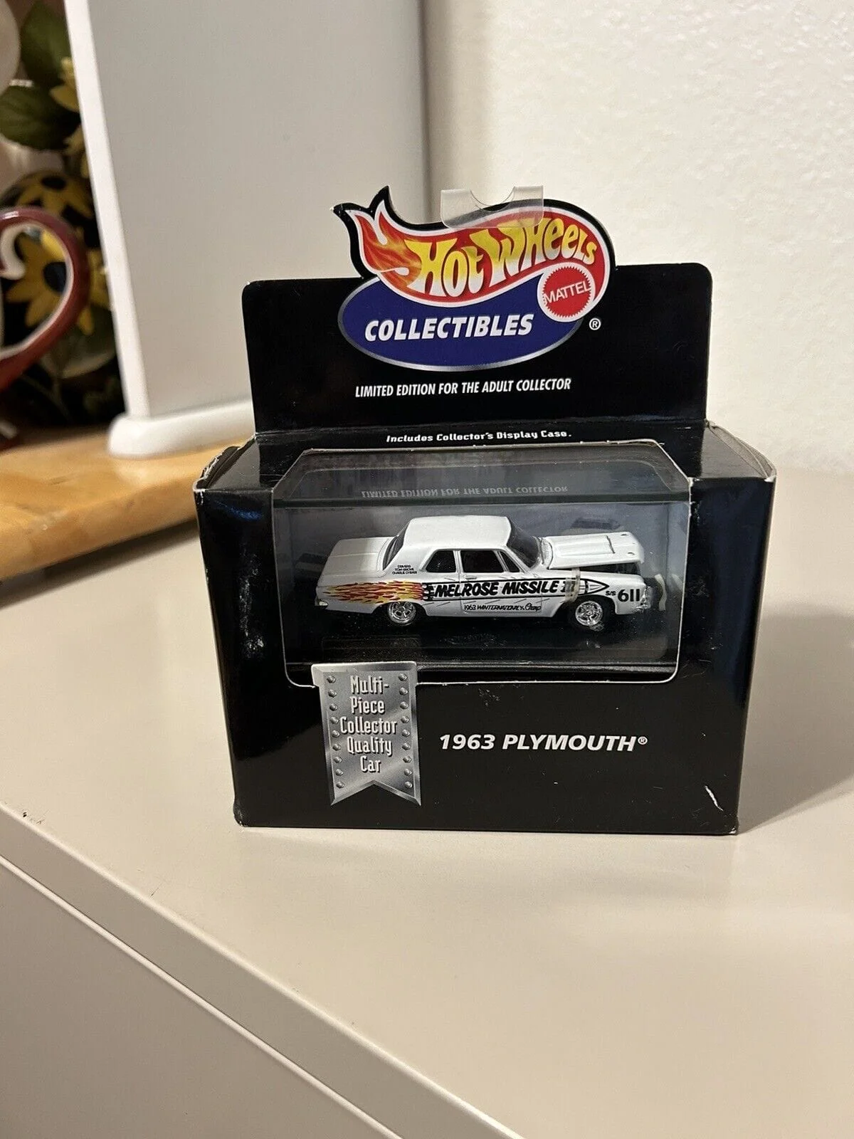 NOS Hot Wheels Collectibles 1963 Plymouth Savoy Melrose Missile 1/64 Diecast Model - Image 2