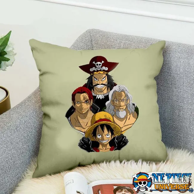 Gol D Roger Shanks Rayleigh Vs Luffy Pillow Case 45x45CM - Image 2